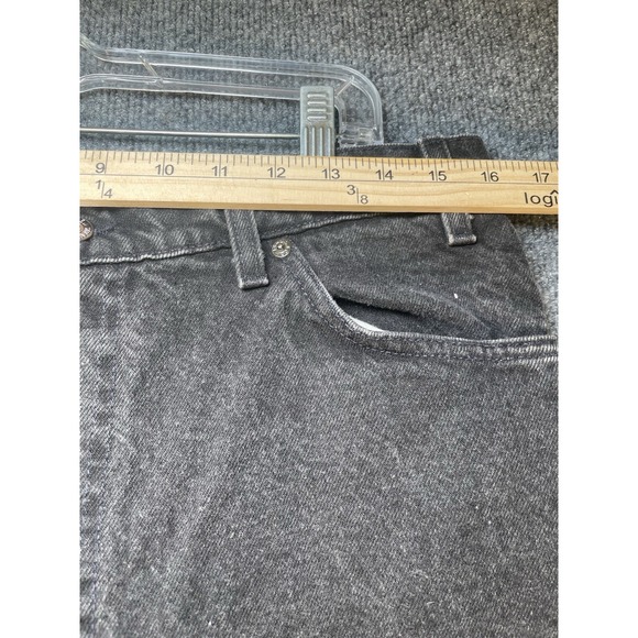 Vintage Levis 550 Jeans Mens 36x32 (32x30 Actual) Black Taper Leg Y2K ORANGE TAB - Picture 13 of 13